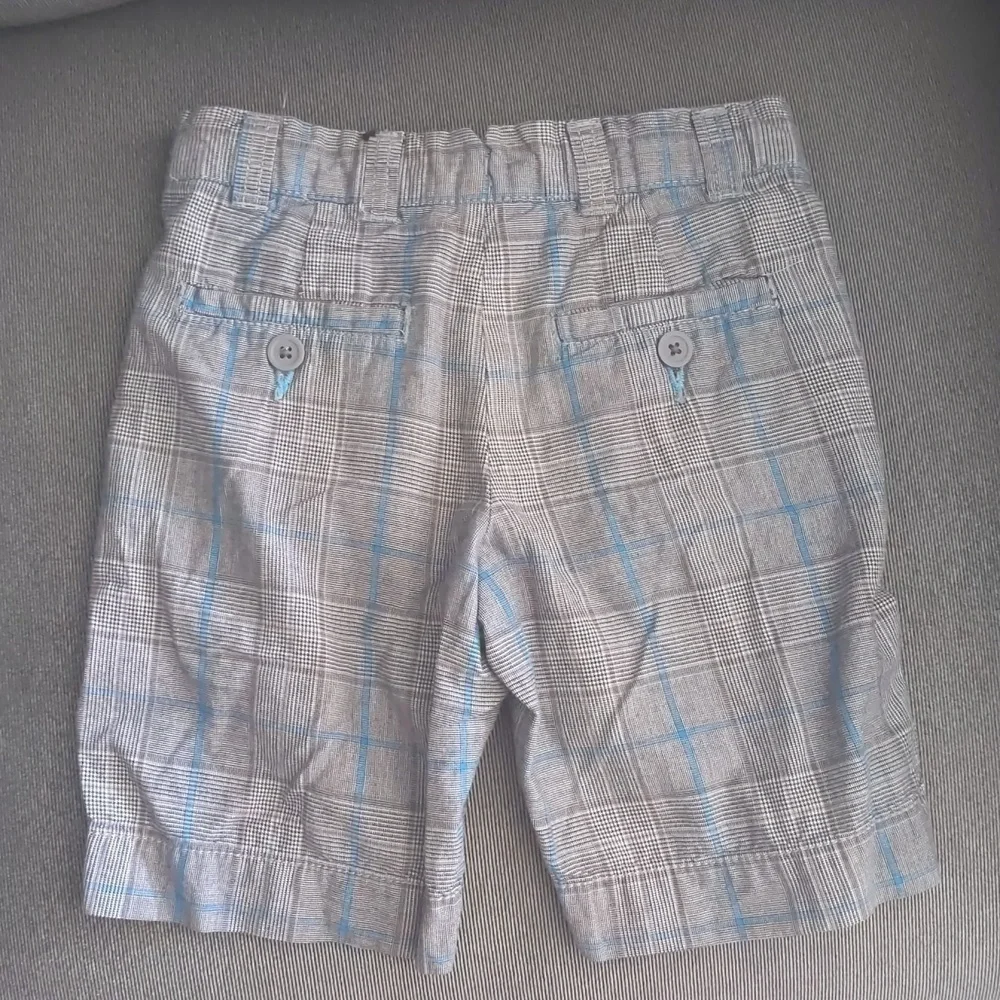 Faded glory size 6 girls shorts plaid gray/blue